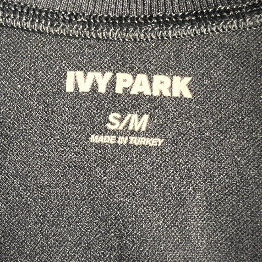 Ivy Park Athletic Jacket Womens S/M Black Mesh Long Sleeve Thumb hole Cuffs - Picture 12 of 16